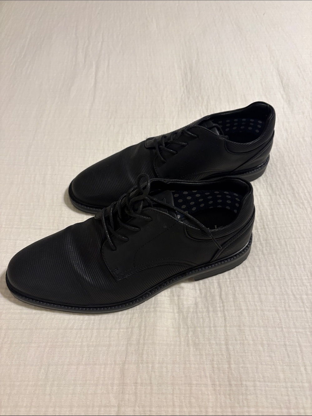 Ashford Hayes Classic Black Boy's Lace-Up Dress Shoes